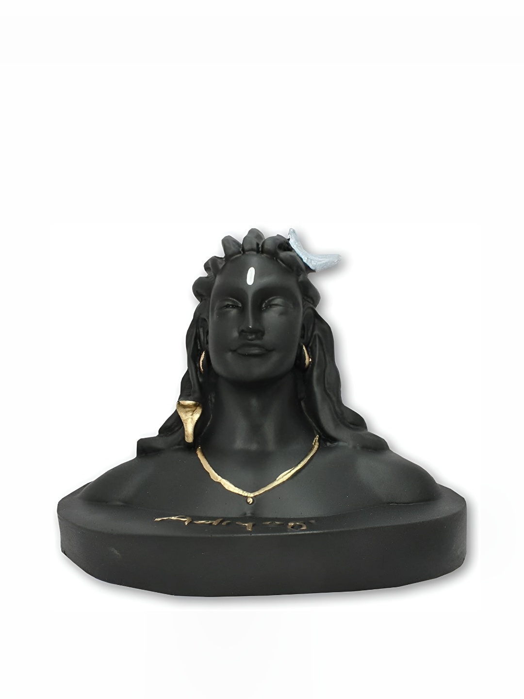 

Navyaksh Black & Gold Toned Lord Shiva Polyresin Showpiece