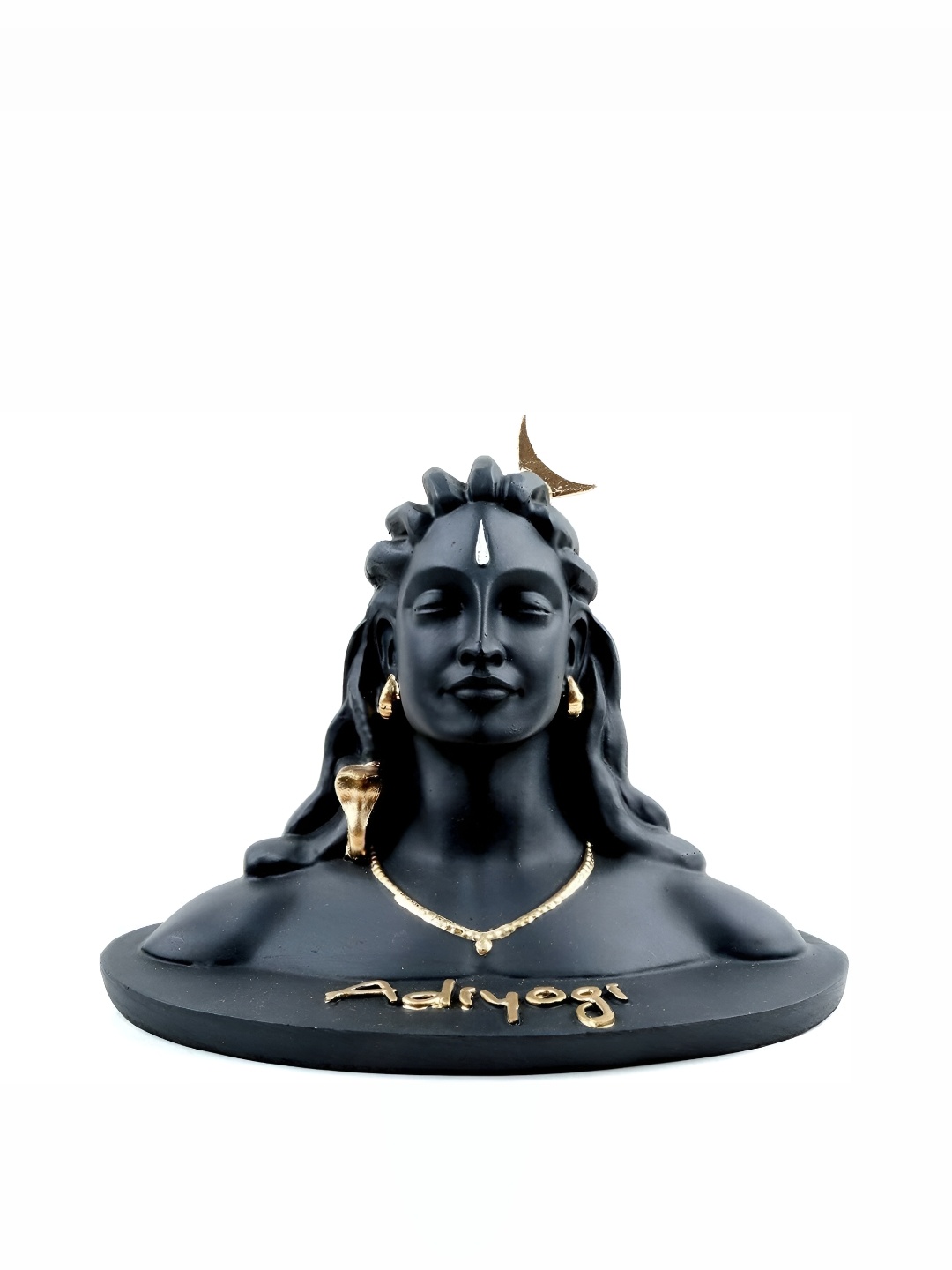 

Navyaksh Black & Gold Toned Adiyogi Religious Idol Showpiece