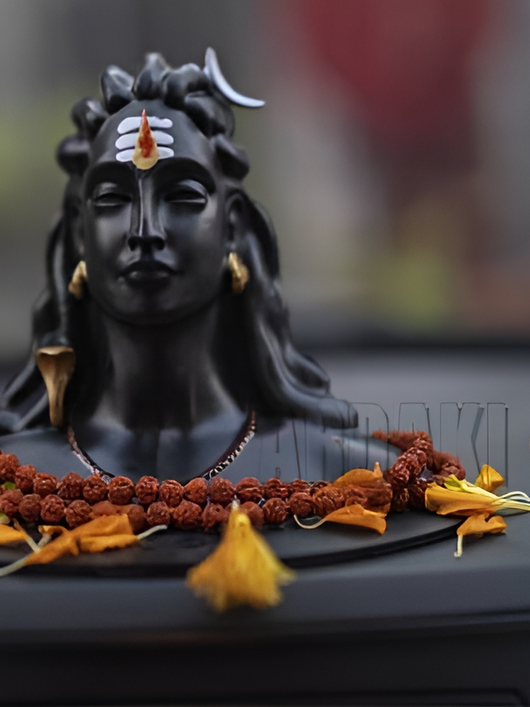 

Navyaksh Adiyogi Shiva God Idols for car dashboard Showpiece, Black