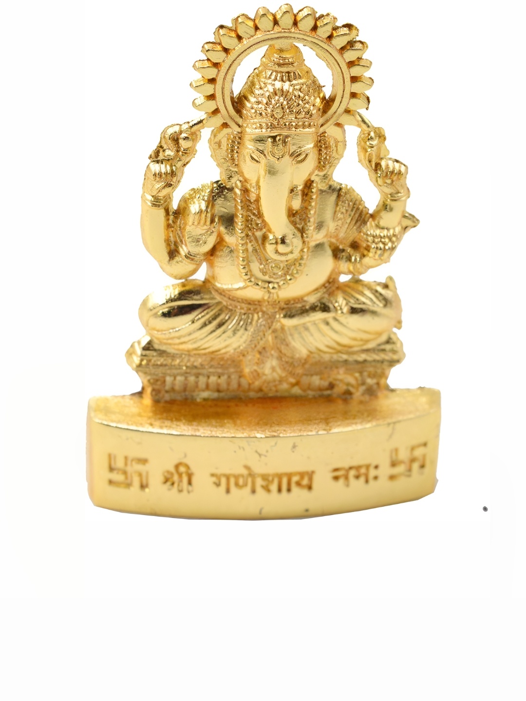 

Navyaksh Gold Toned Brass Lord Ganesh Showpiece