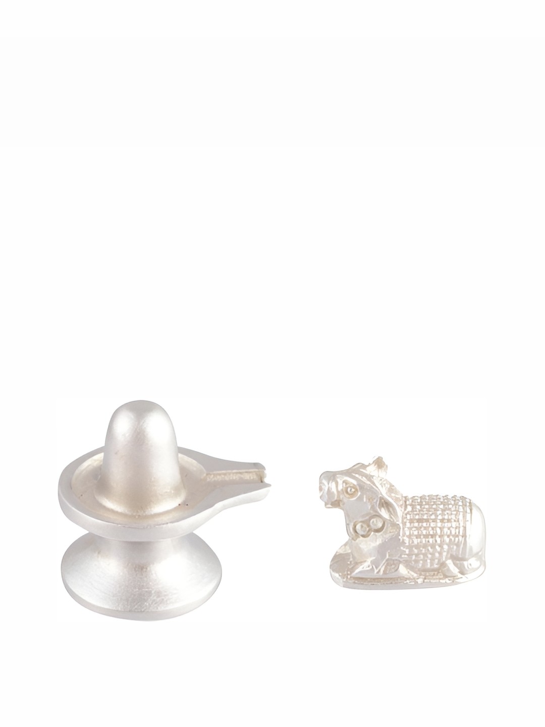 

Navyaksh Silver Toned Shivling & Nandi Metal Idol Showpiece