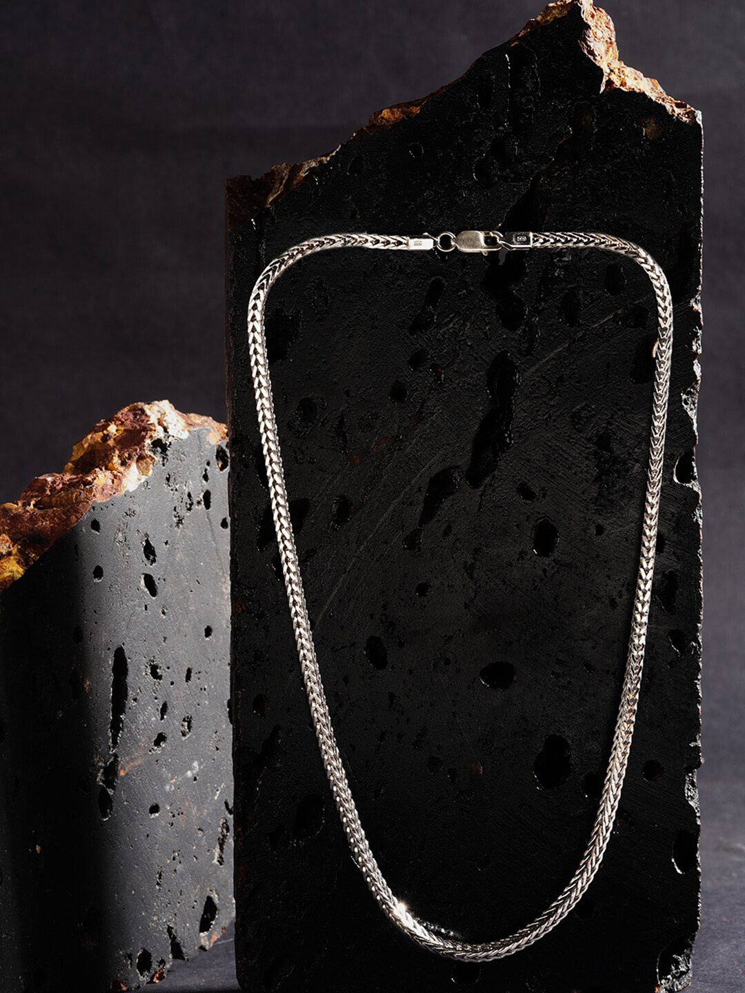 

ZORD Men Silver-Plated Sterling Silver Chain