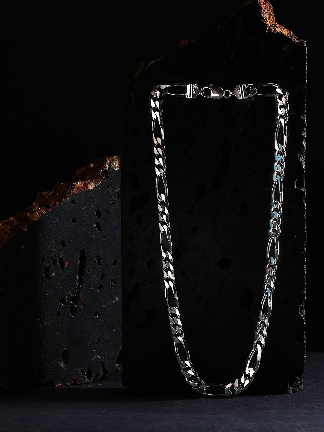 

ZORD Men 92.5 Sterling Silver Figaro Chain