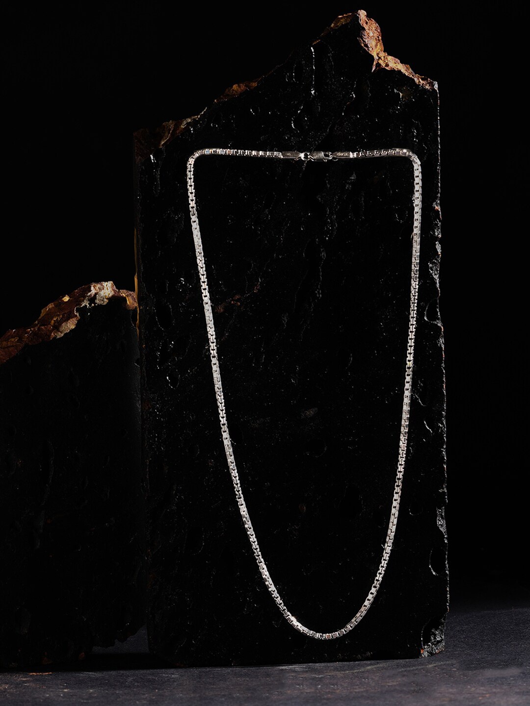 

ZORD Men 925 Sterling Silver Plated Venetian Chain