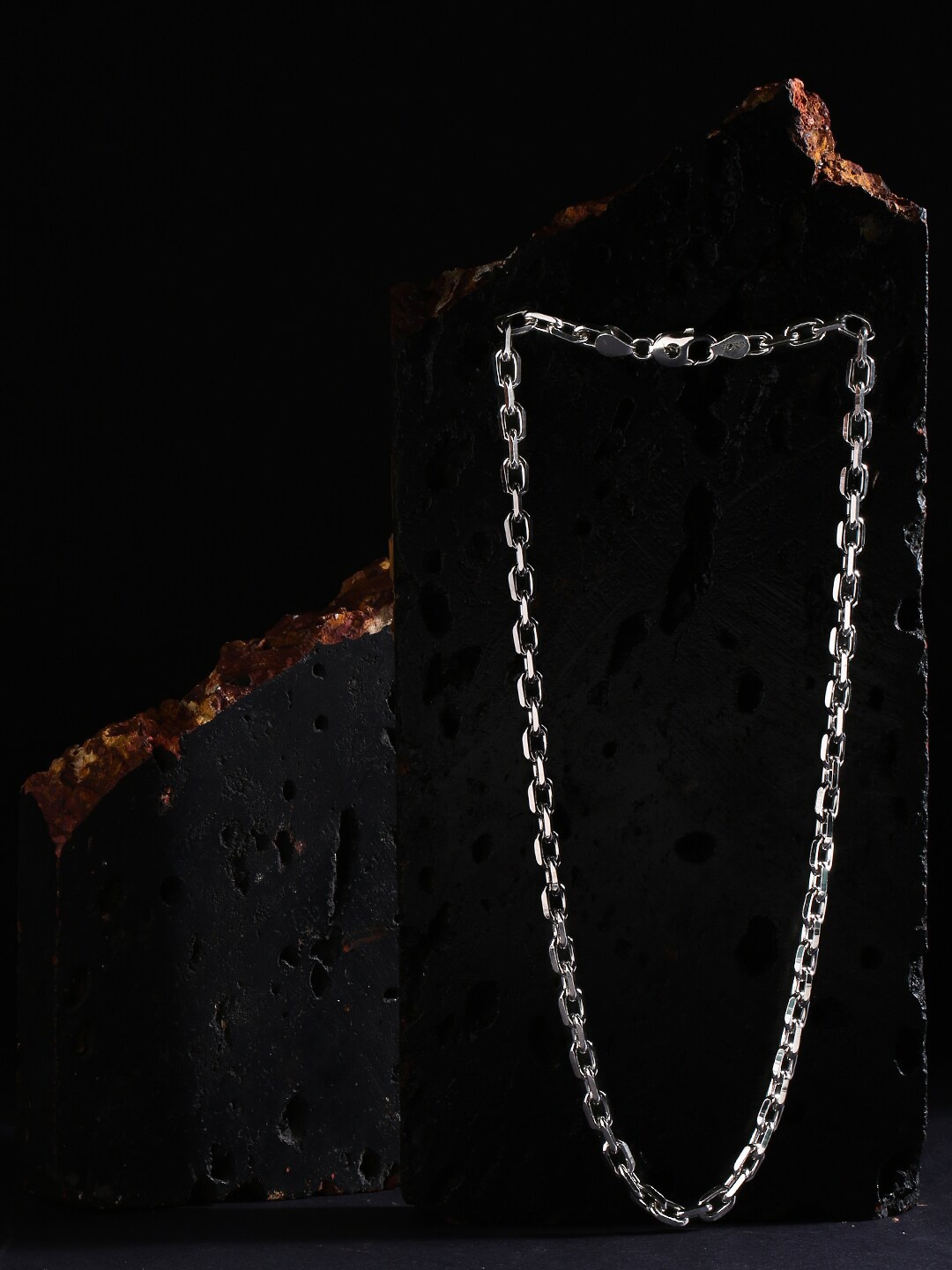 

ZORD Men 925 Sterling Silver Plated Anchor Chain