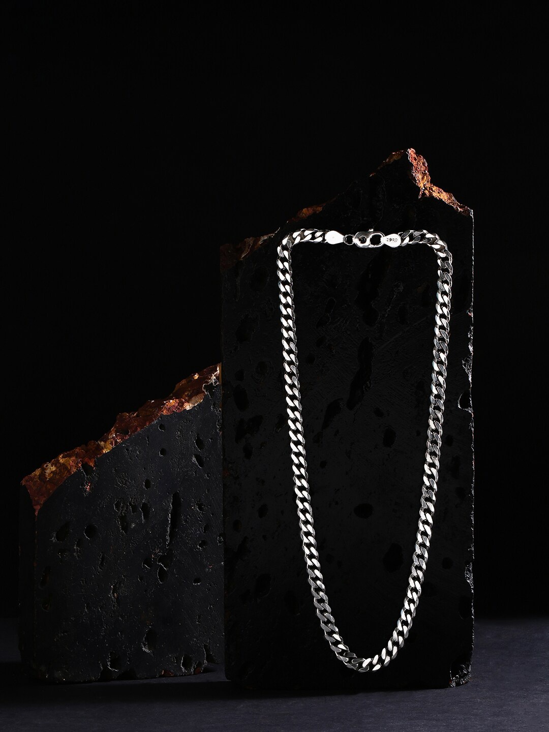 

ZORD Men 92.5 Sterling Silver Iced Chain