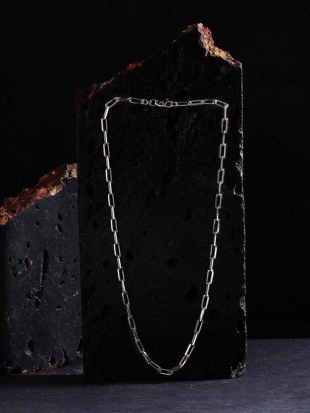 

ZORD Men 92.5 Sterling Silver Paper Clip Chain