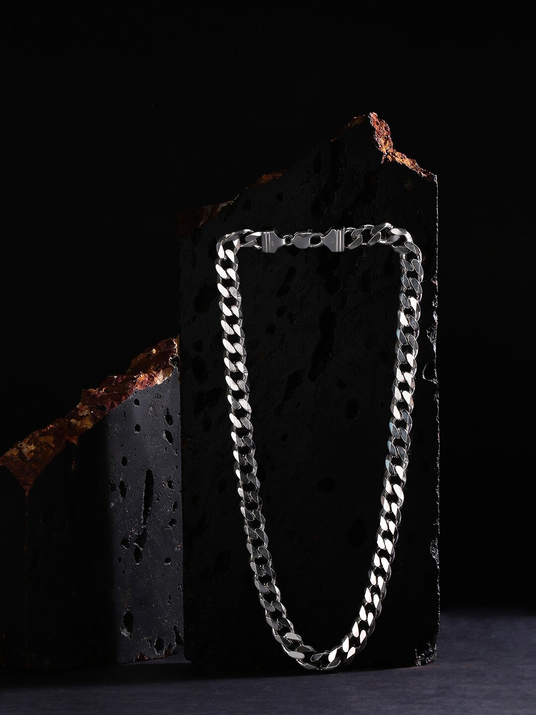 

ZORD Men Silver-Toned Sterling Silver Silver-Plated Chain