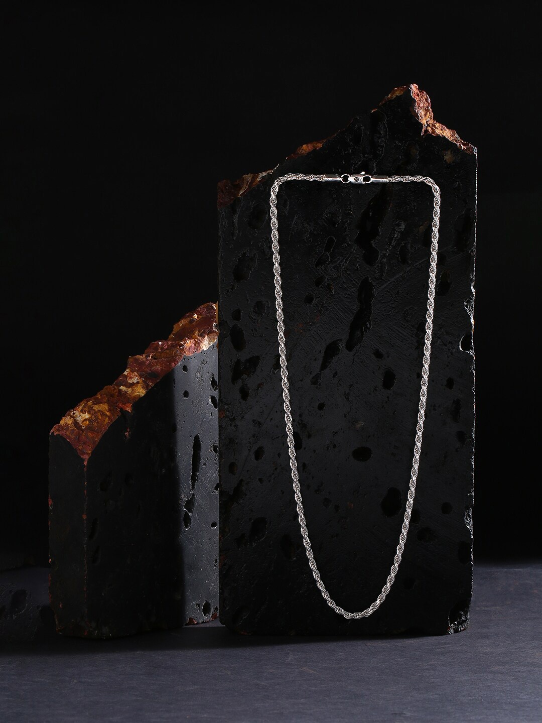 

ZORD Men Silver-Toned Sterling Silver Silver-Plated Handcrafted Chain