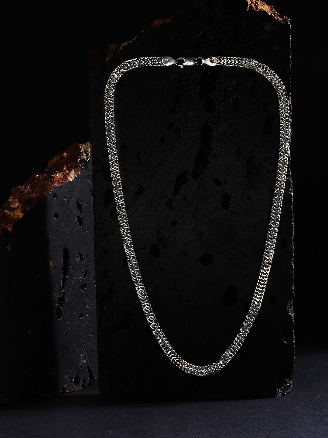 

ZORD Men Sterling Silver Silver Plated Chain