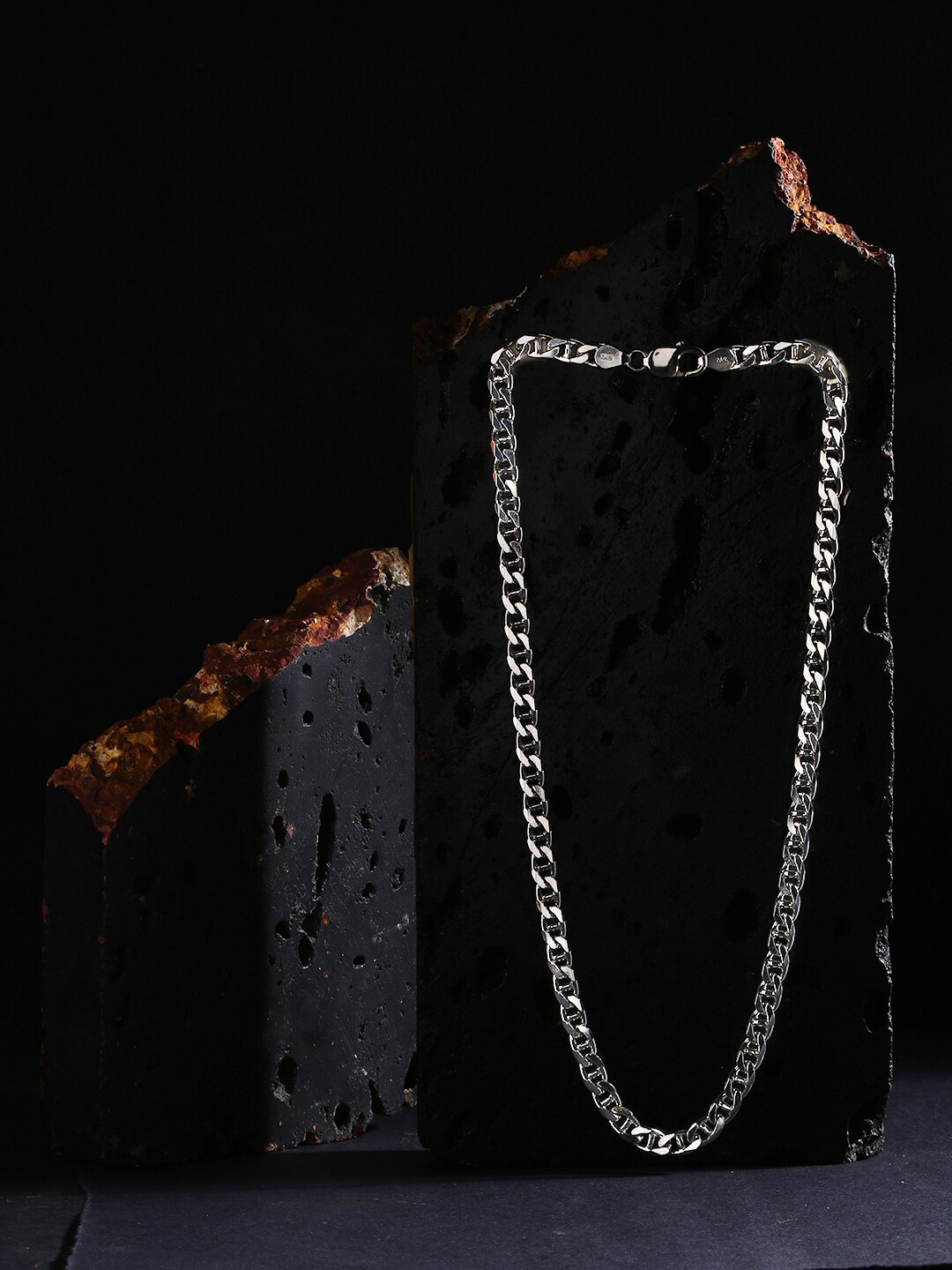 

ZORD Men Silver-Toned Sterling Silver Silver-Plated Handcrafted Chain