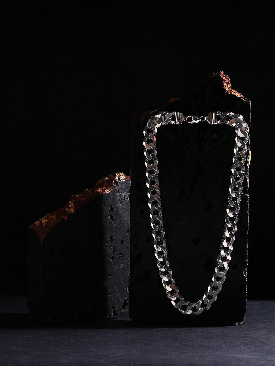 

ZORD Men Silver-Toned Sterling Silver Silver-Plated Handcrafted Chain