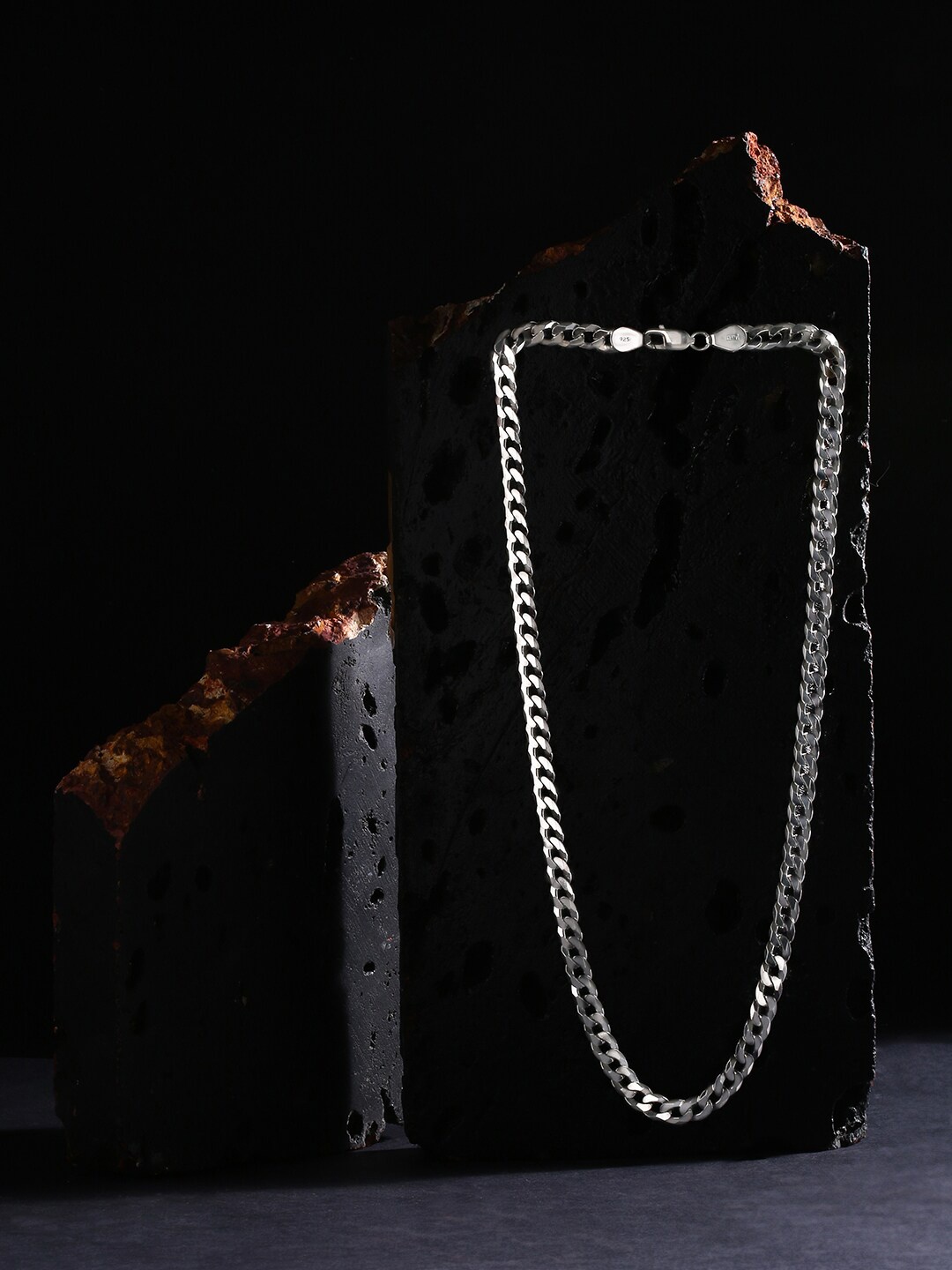

ZORD Men Silver-Toned Sterling Silver Silver-Plated Handcrafted Chain