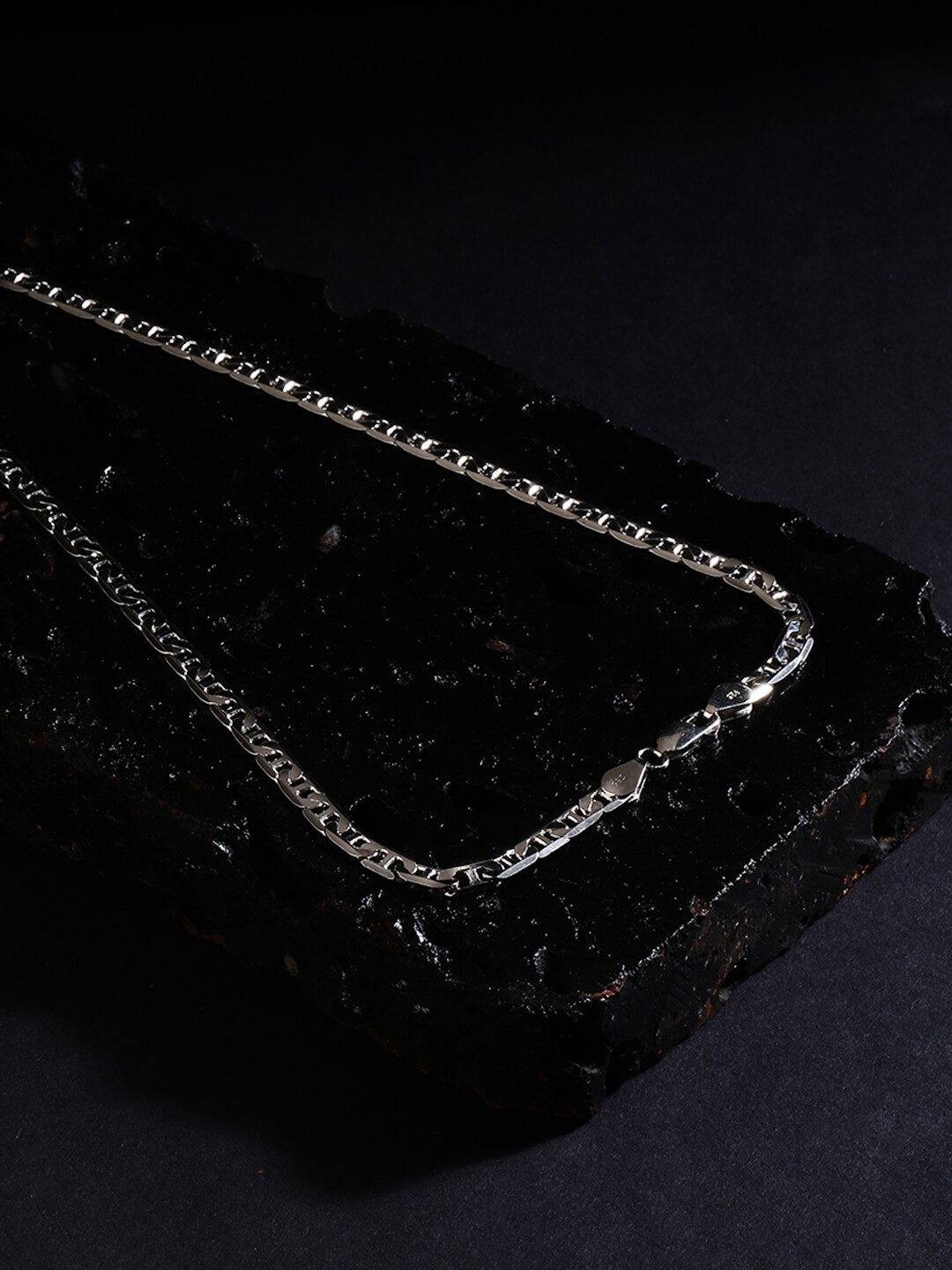 

ZORD Men Silver-Toned Sterling Silver Silver-Plated Handcrafted Chain