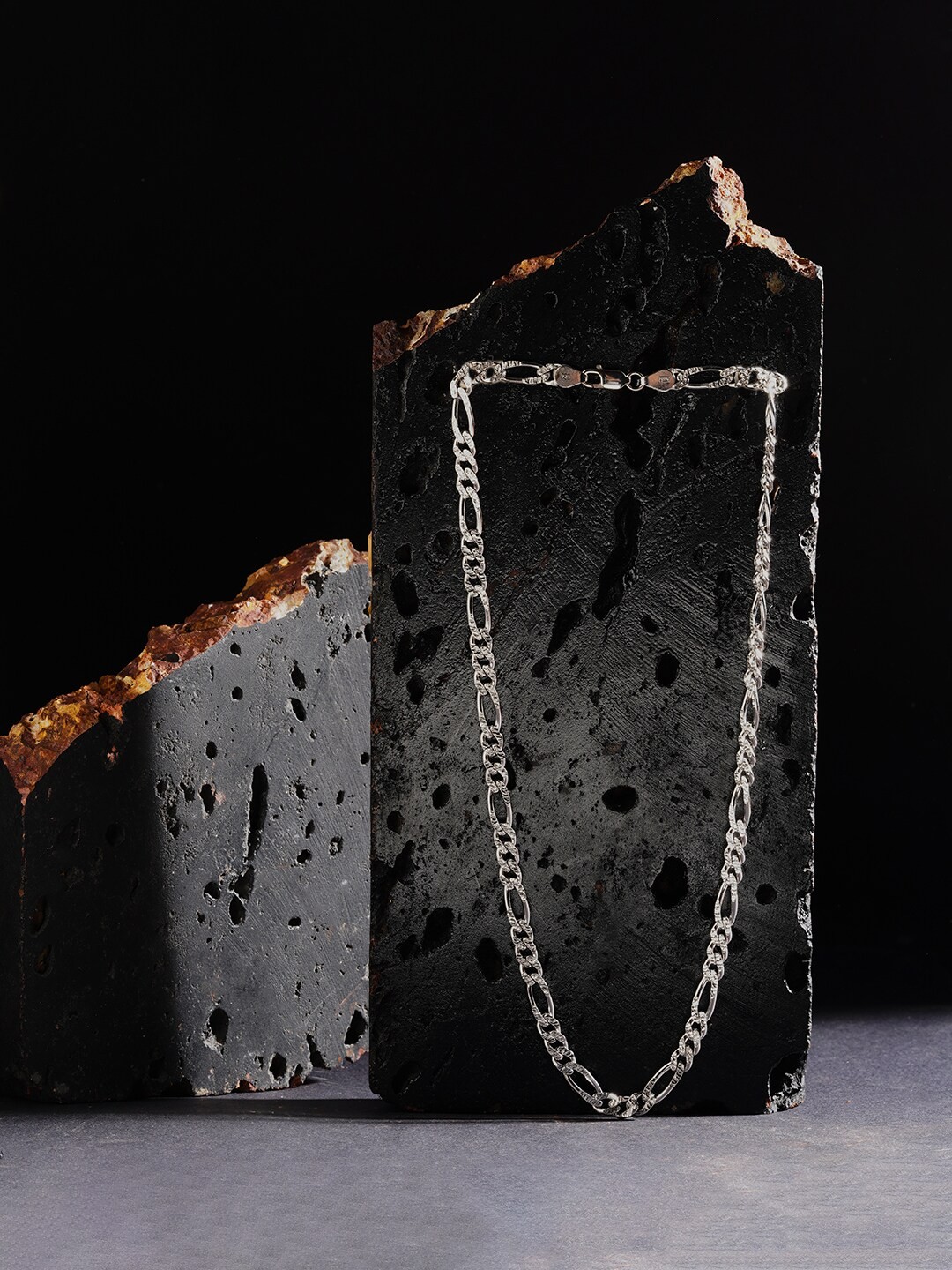 

ZORD Men Silver-Toned Sterling Silver Silver-Plated Handcrafted Chain