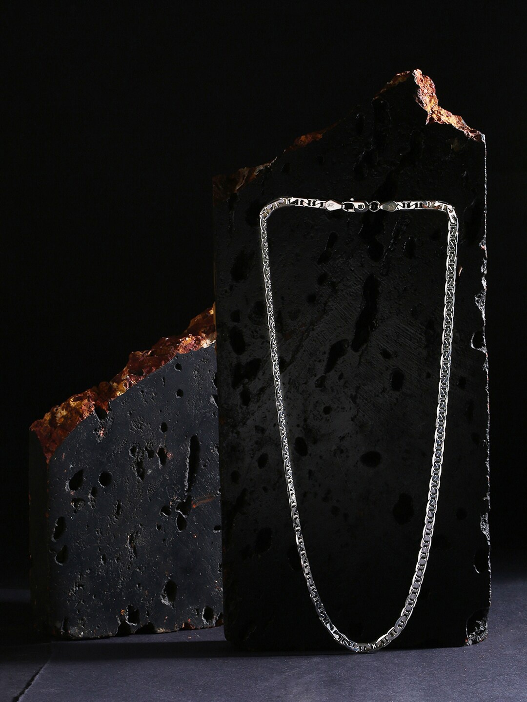 

ZORD Men Sterling Silver-Plated Chain
