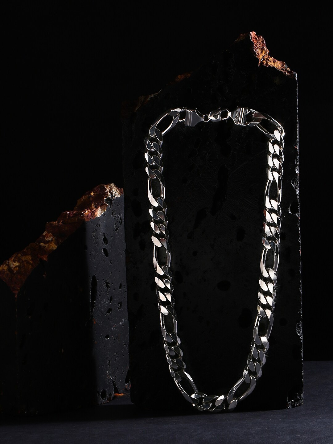 

ZORD Men Sterling Silver Silver-Plated Chain