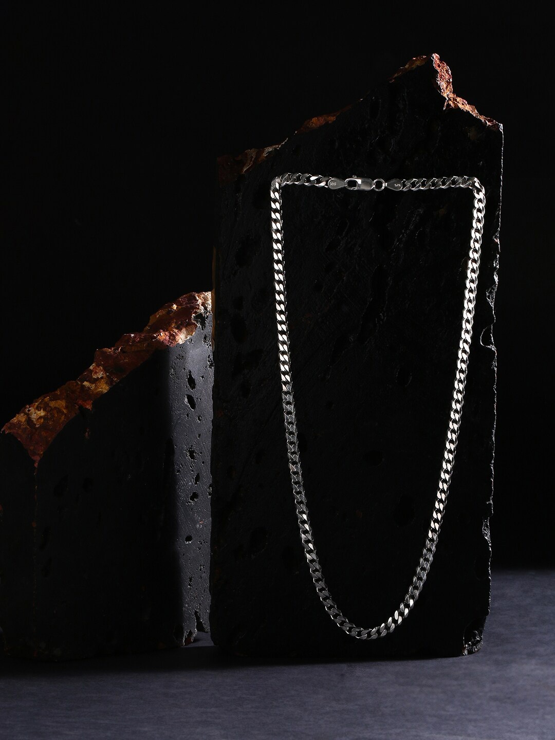 

ZORD Men Silver-Toned Sterling Silver Silver-Plated Handcrafted Chain