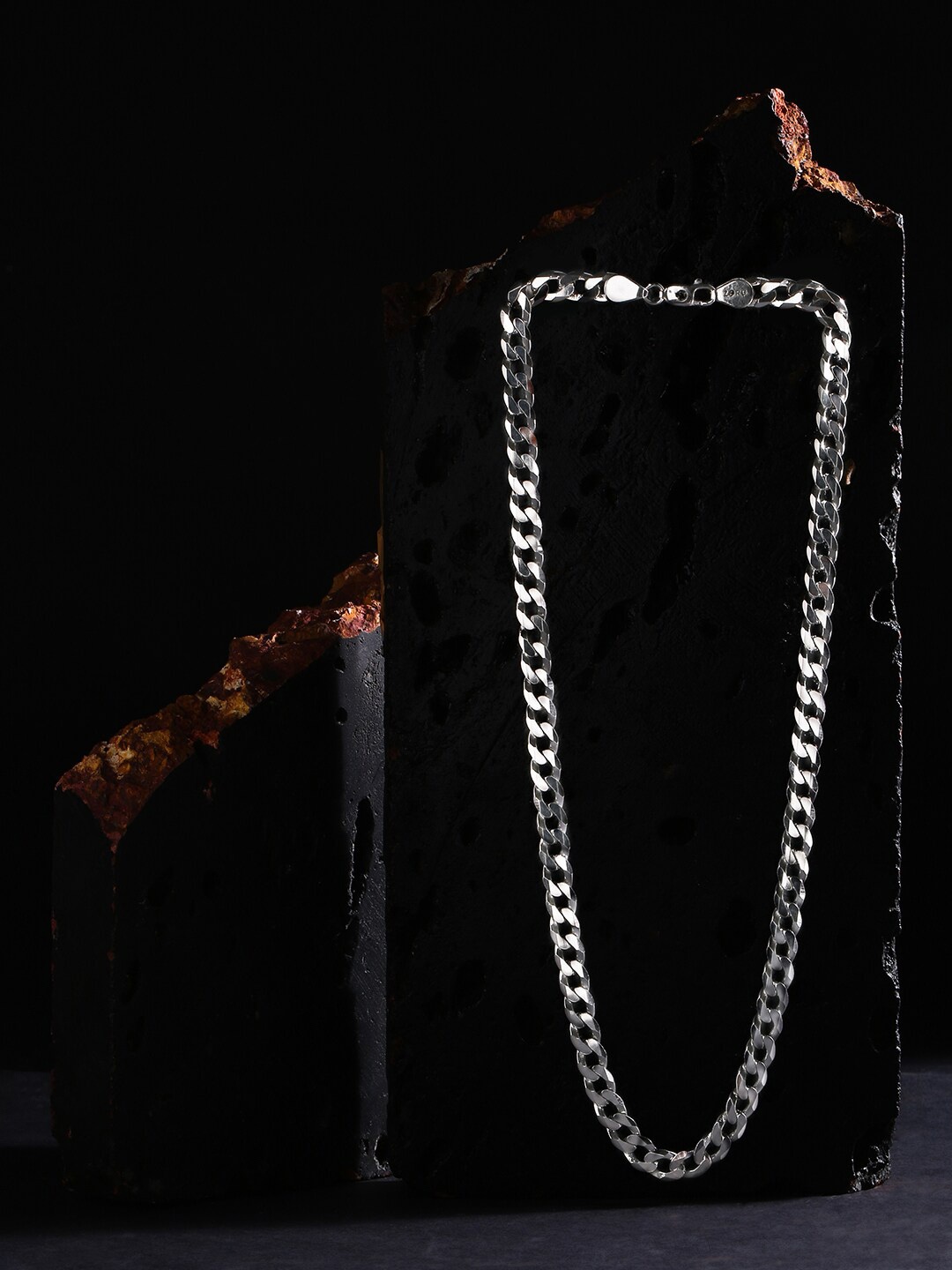 

ZORD Men Sterling Silver Silver-Plated Chain