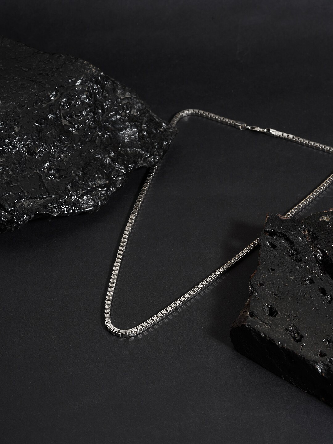 

ZORD Men 92.5 Sterling Silver Box Chain
