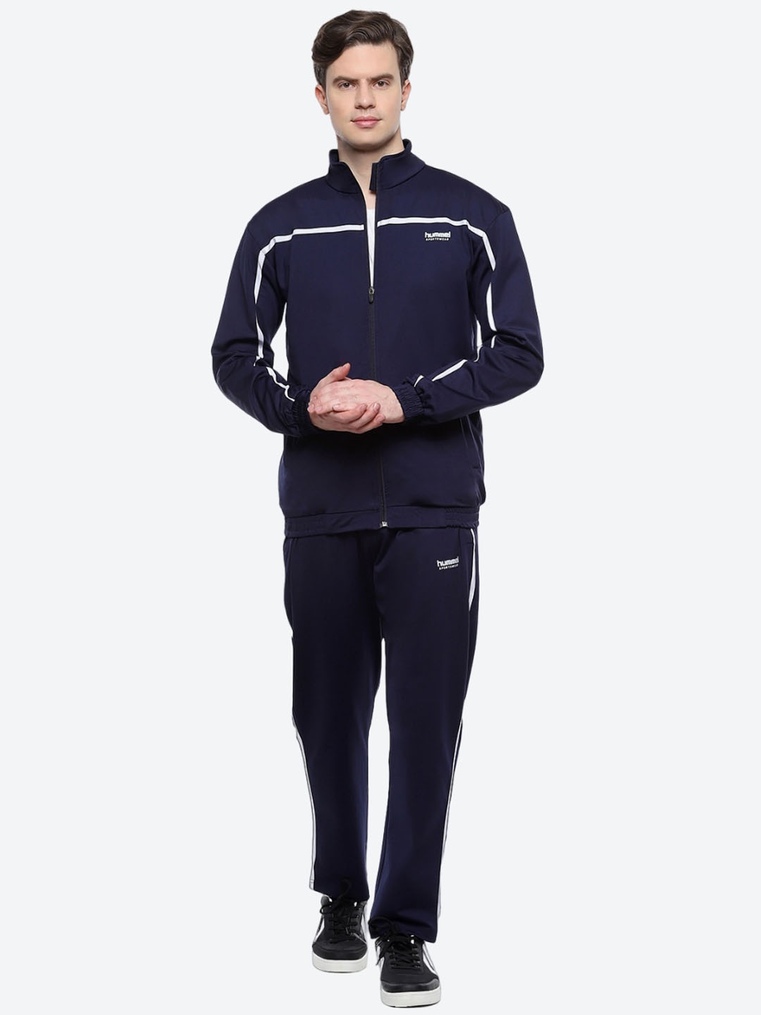 

hummel Mock Collar Tracksuits, Navy blue