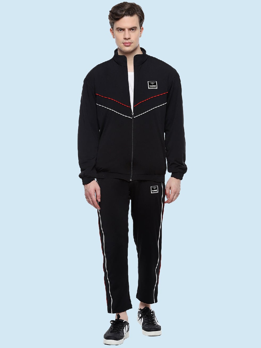 

hummel Mock Collar Tracksuits, Black