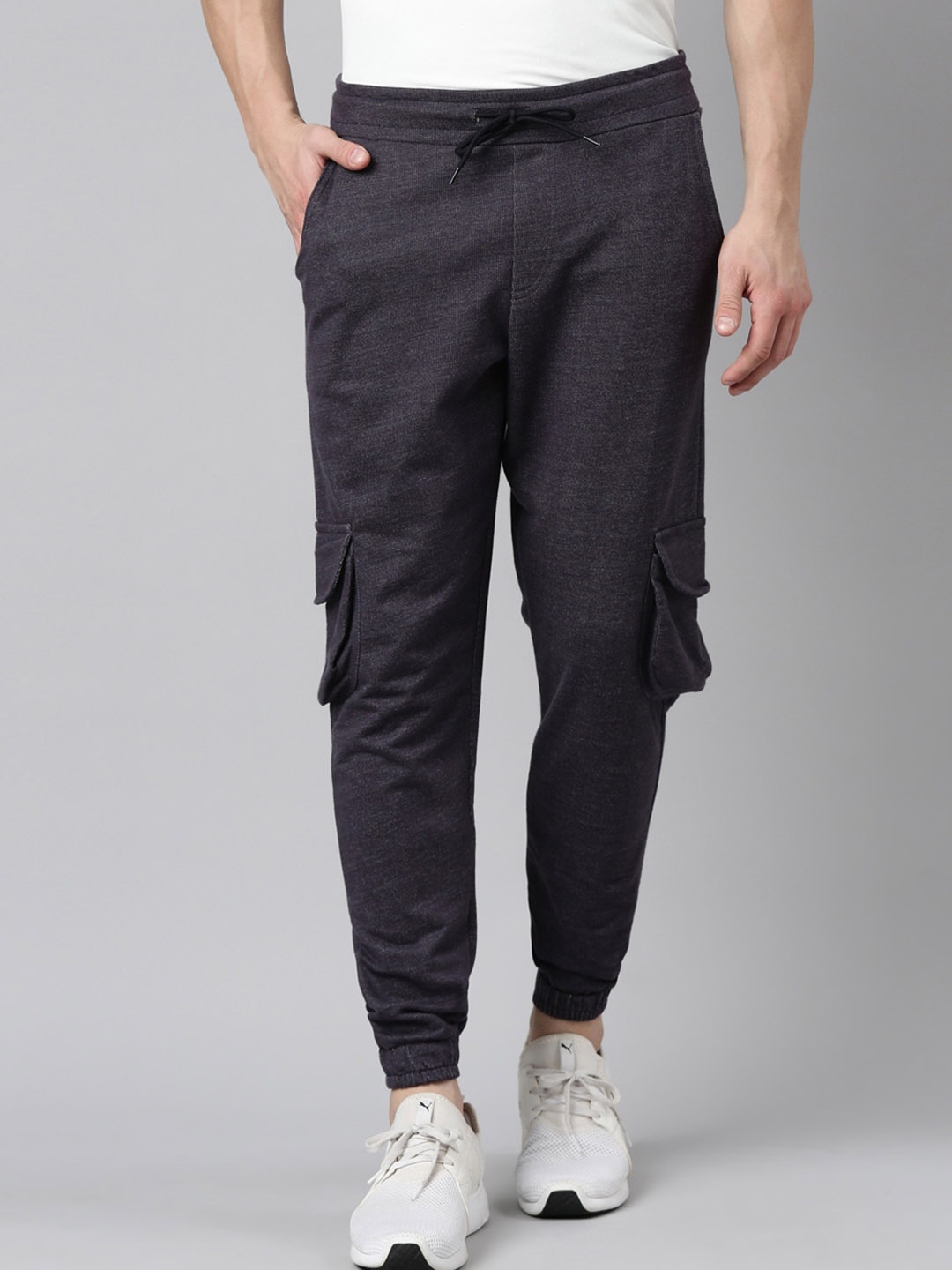 

MADSTO MenMid-Rise Cotton Joggers, Blue