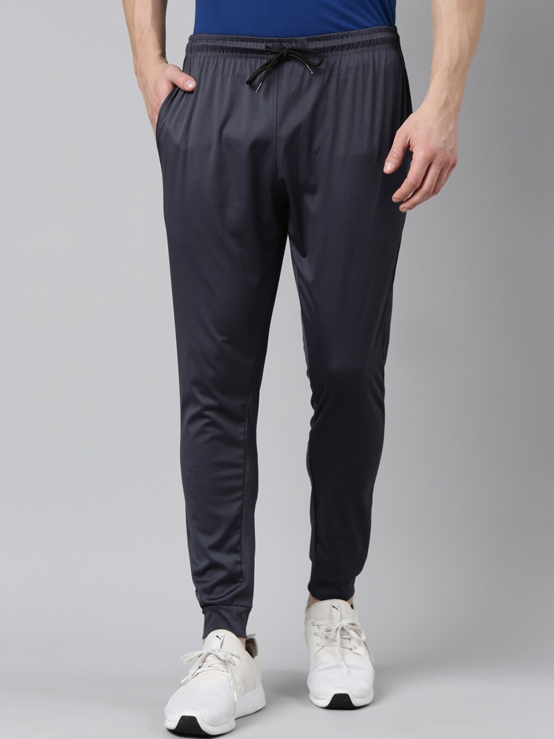 

MADSTO Men Mid-Rise Training or Gym Joggers, Charcoal