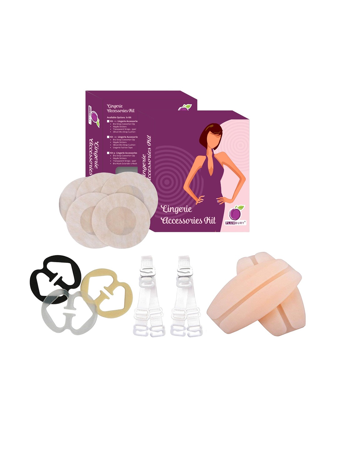 

PLUMBURY Set Of 4 Assorted Lingerie Accessories
