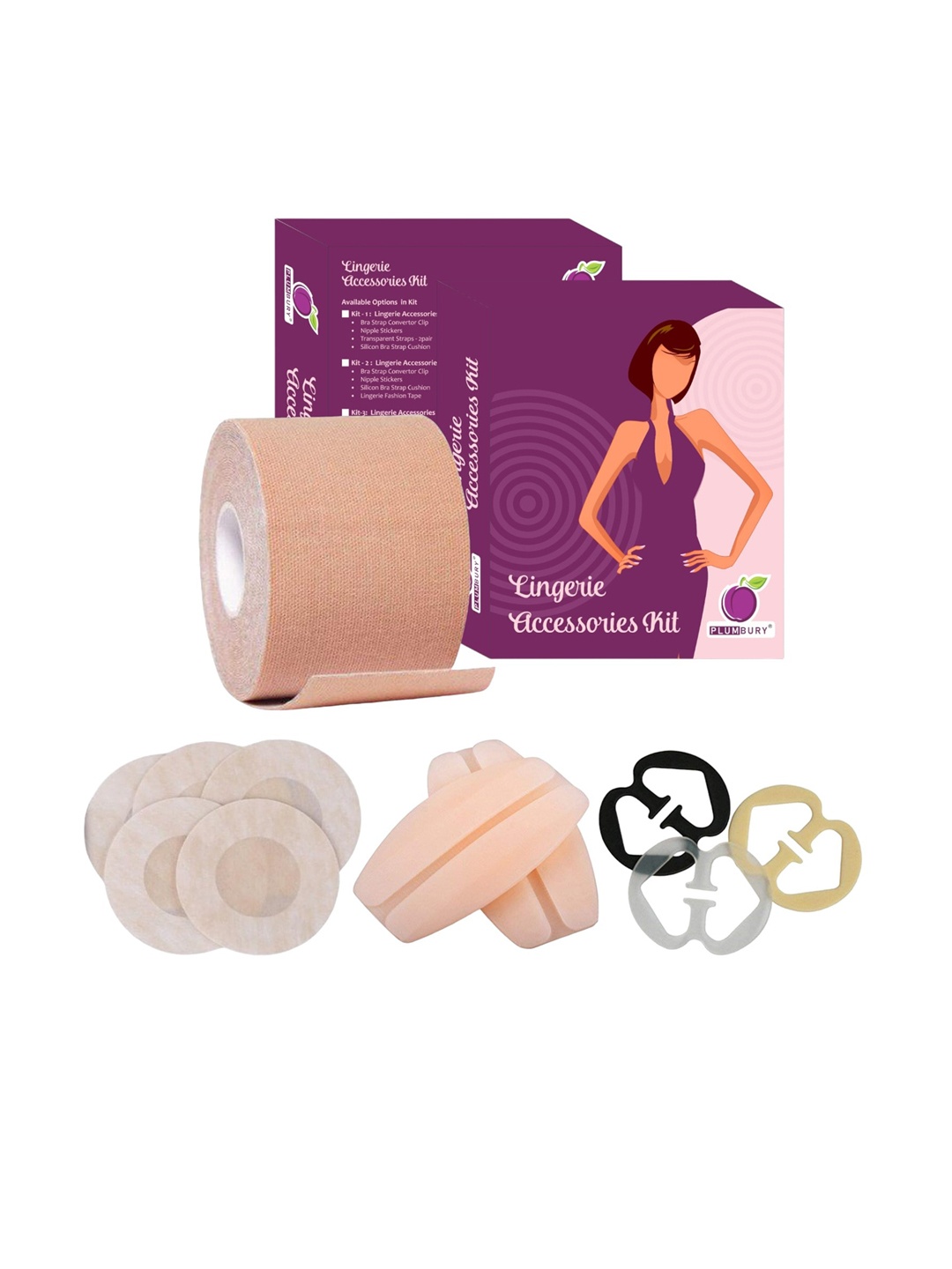 

PLUMBURY Set Of 4 Assorted Lingerie Accessories