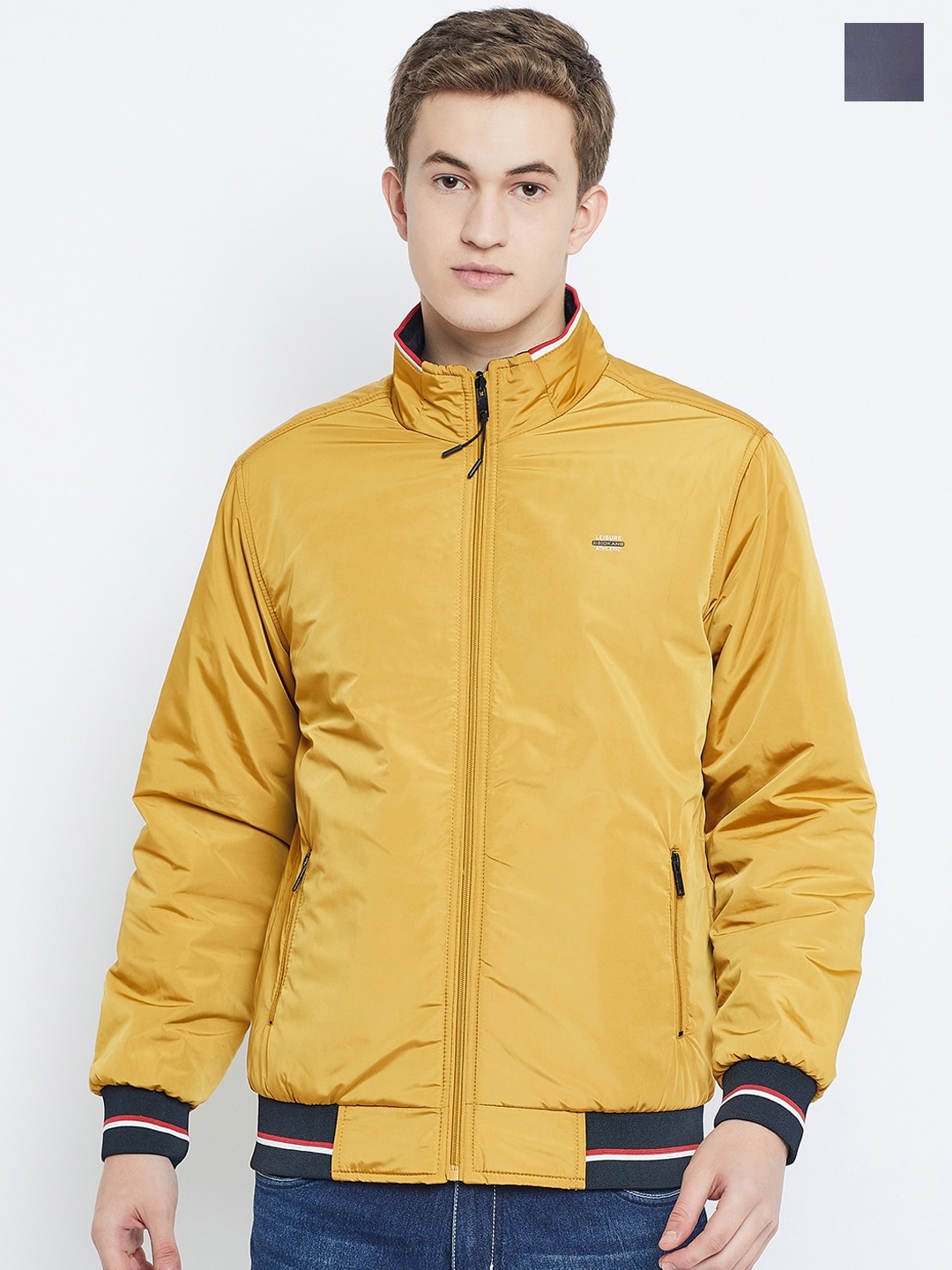 

Okane Reversible Bomber Jacket, Mustard