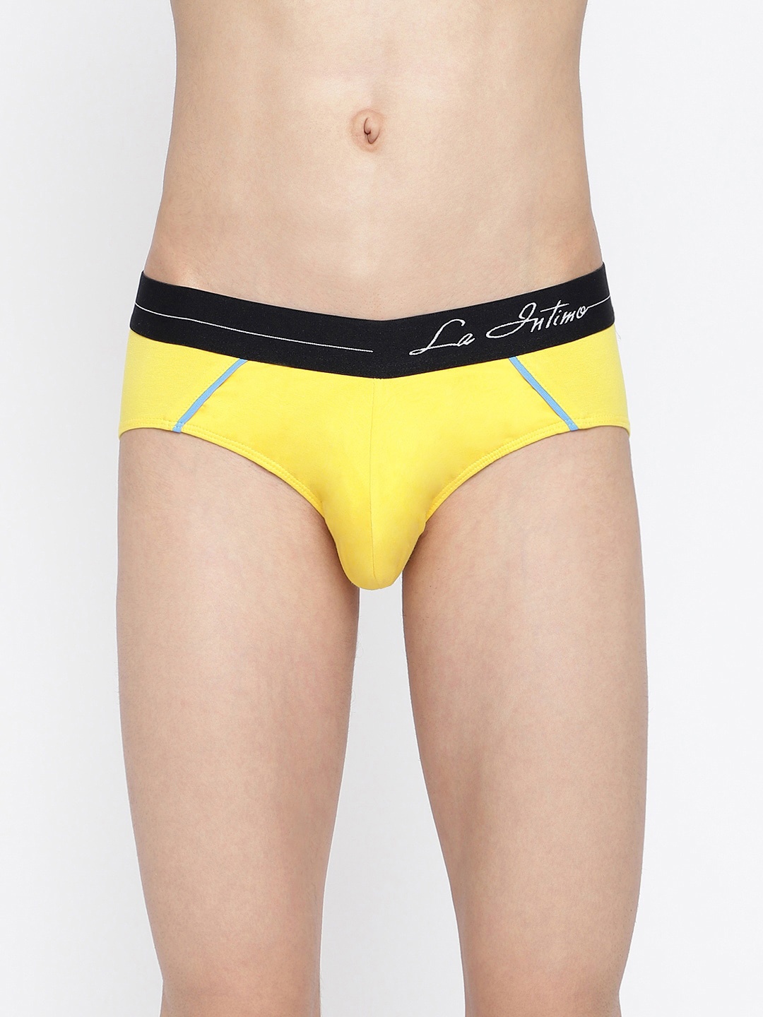 

La Intimo Men Mid-Rise Anti Microbial Basic Briefs LIBR09YW0, Yellow