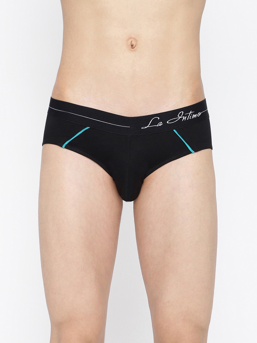 

La Intimo Men Mid-Rise Anti Microbial Basic Briefs LIBR09BK0, Black