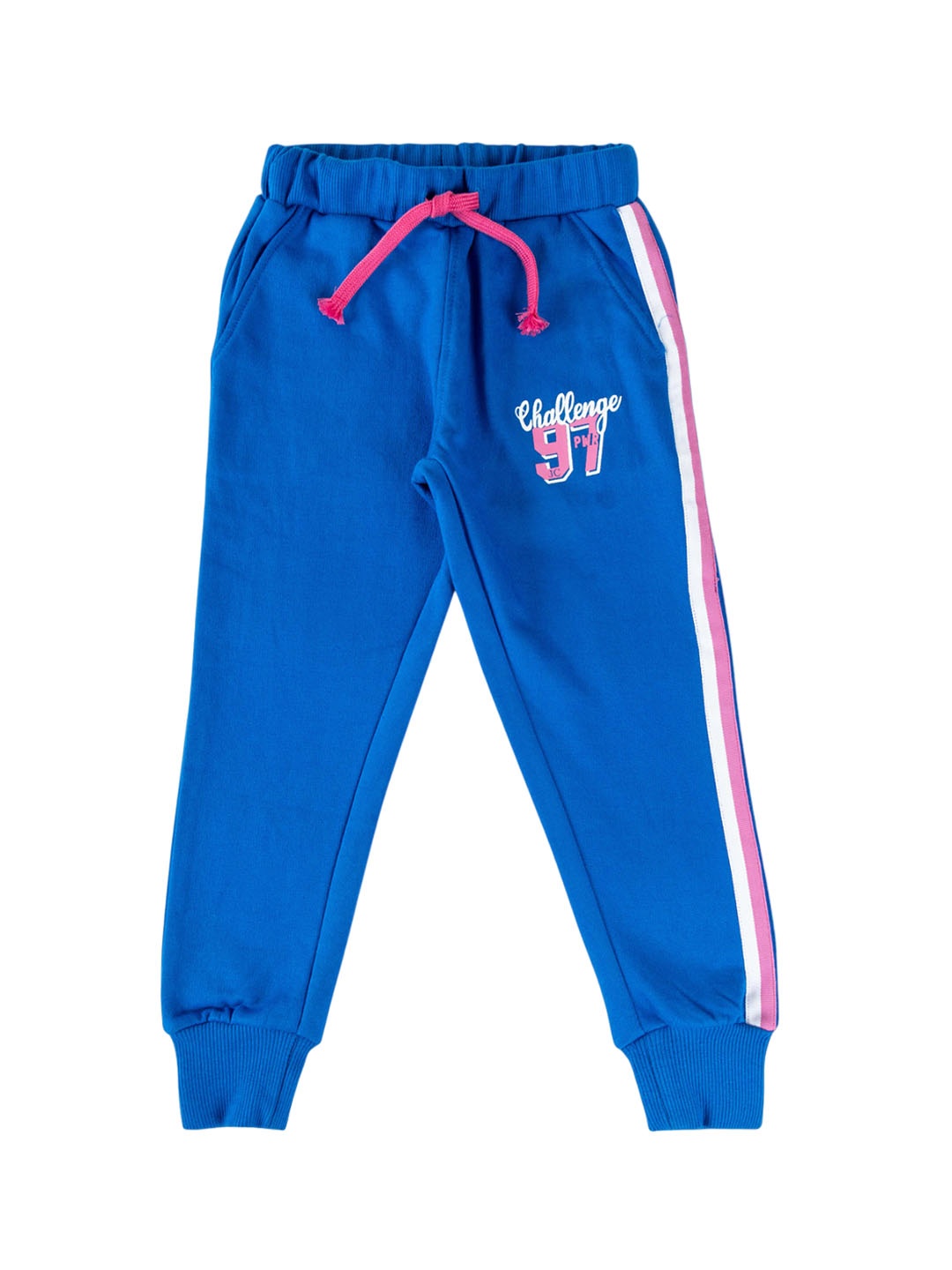 

JusCubs Boys Mid-Rise Cotton Joggers, Blue