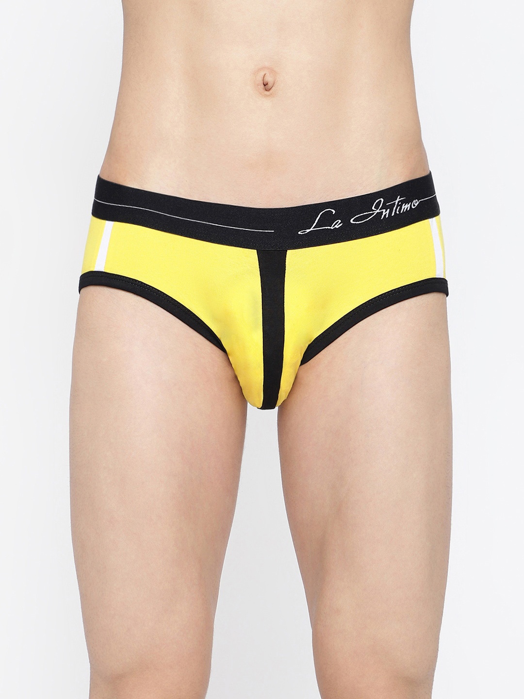 

La Intimo Men Mid-Rise Anti Microbial Basic Briefs LIBR08YW0, Yellow