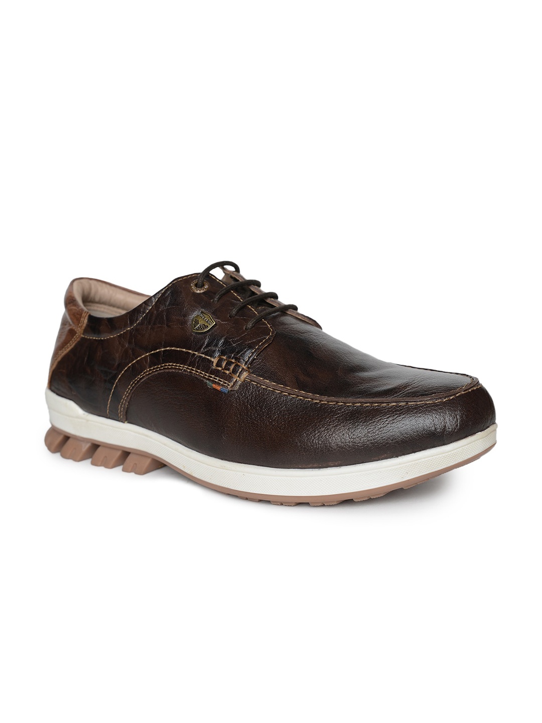 

Buckaroo Men Printed Leather Derbys Casual Shoes, Brown