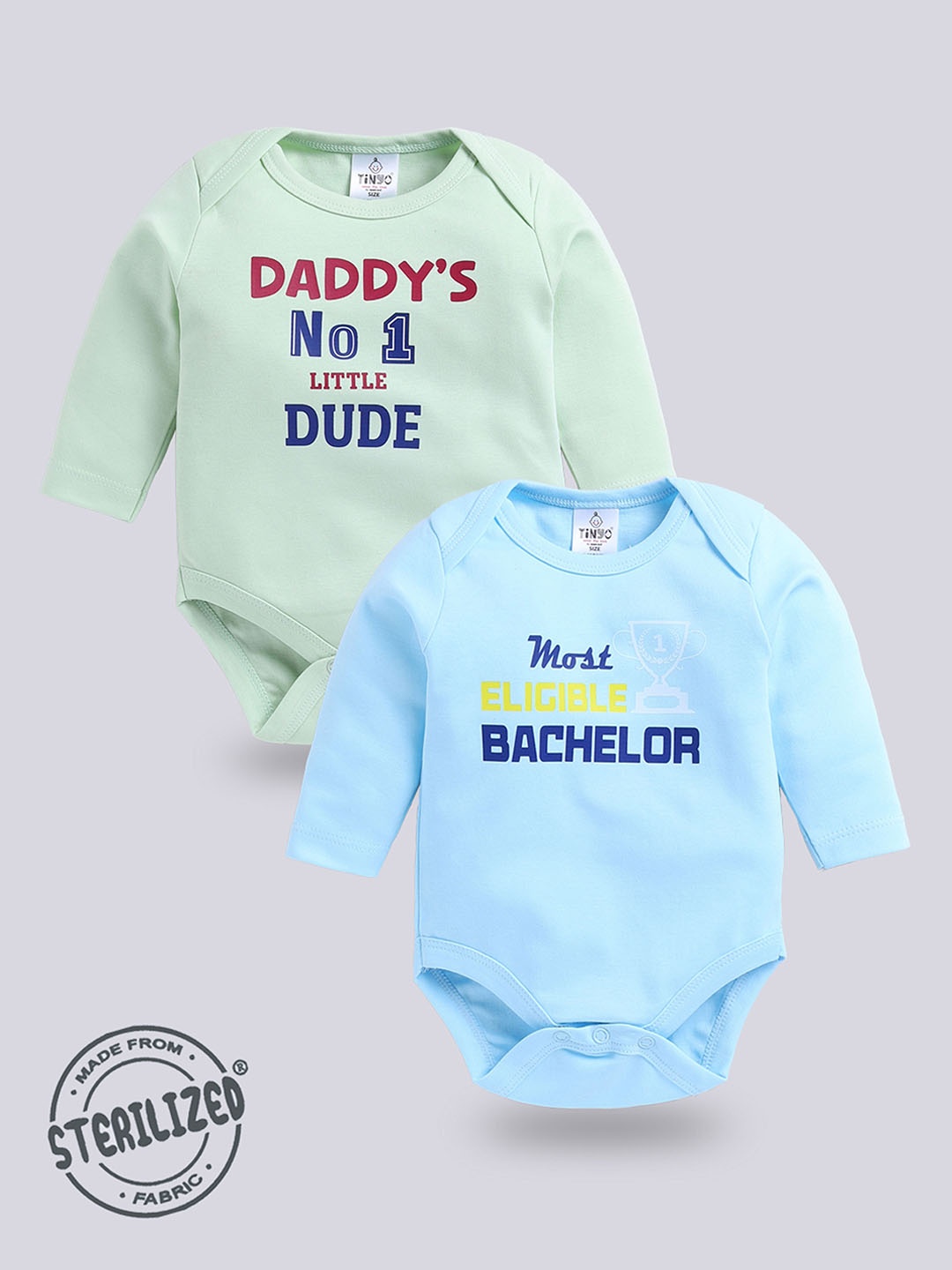 

Moms Love Infants Pack Of 2 Printed Assorted Cotton Bodysuit