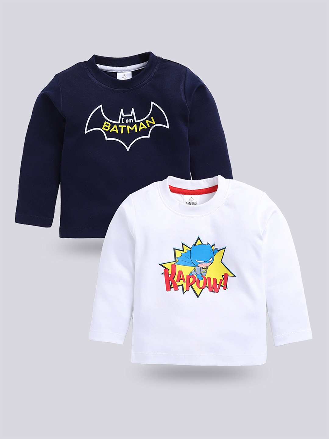 

Moms Love Infant Boys Pack Of 2 Assorted Batman Printed Cotton T-shirt