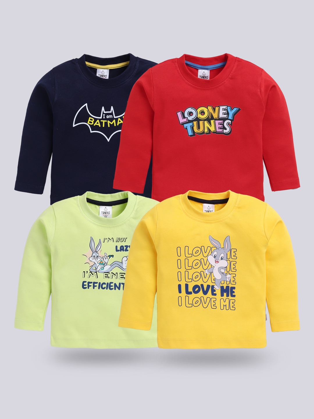 

Moms Love Boys Cotton Assorted 4 Printed T-shirt
