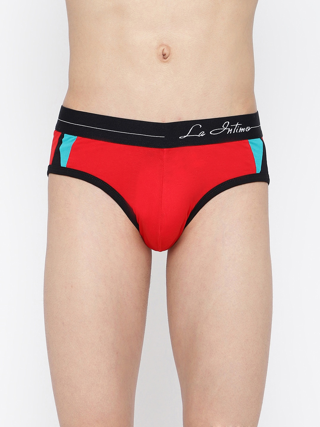 

La Intimo Men Mid-Rise Anti Microbial Basic Briefs LIBR07RD0, Red