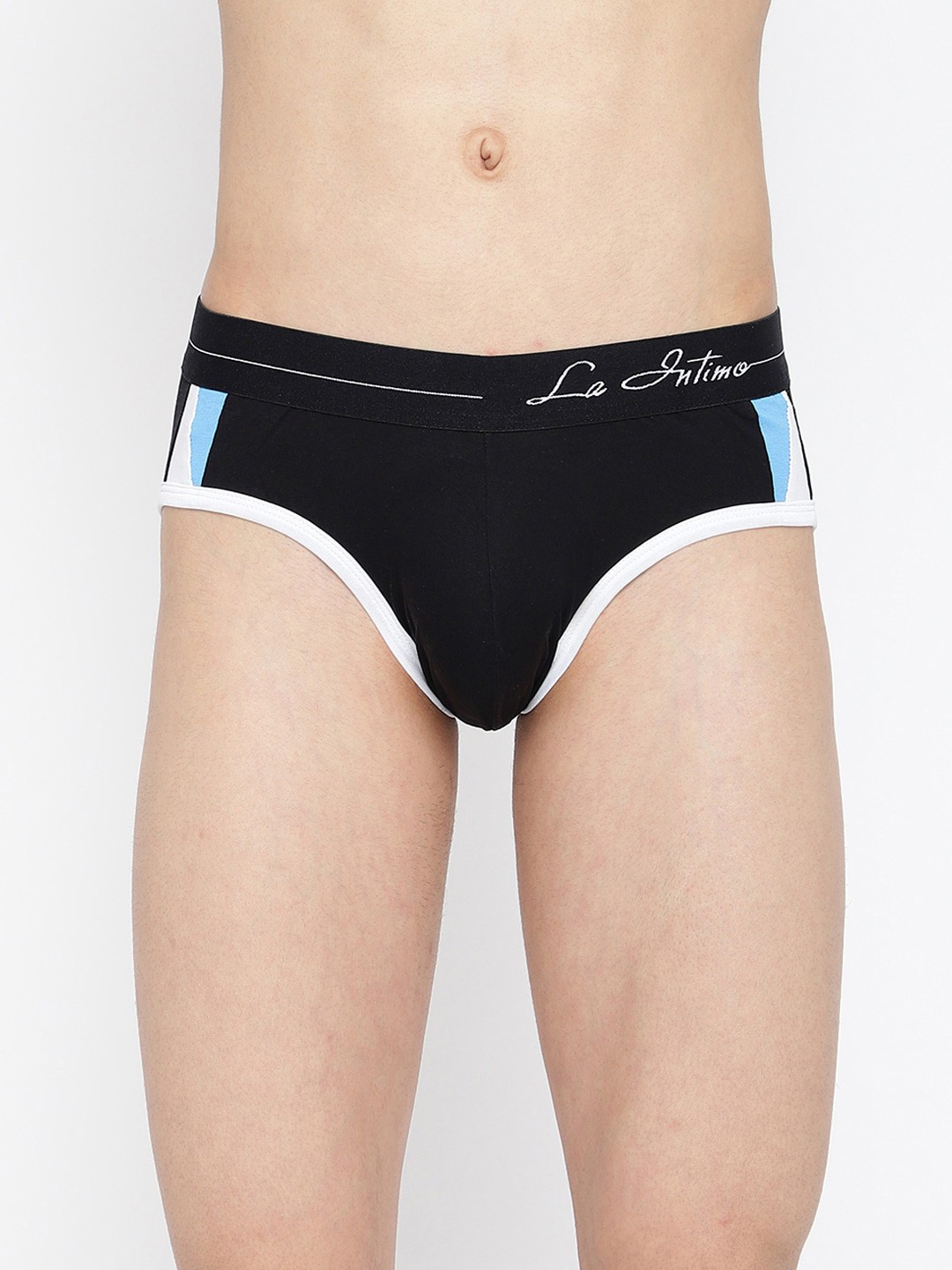 

La Intimo Men Mid-Rise Anti Microbial Basic Briefs LIBR07BK0, Black