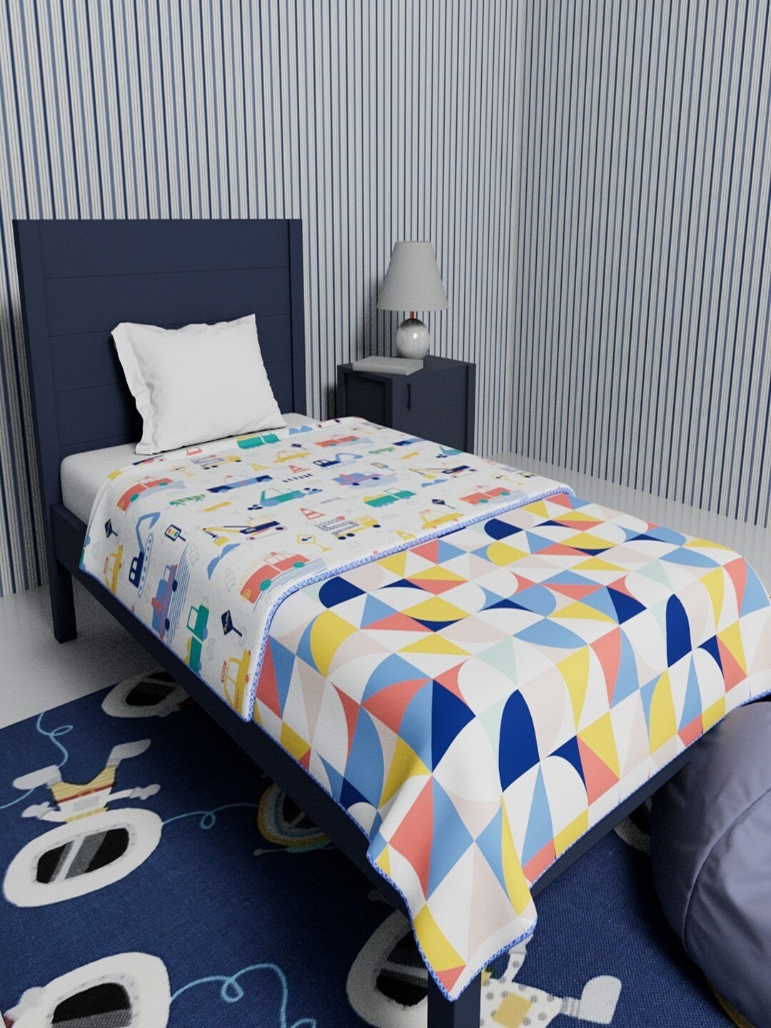 

Himeya White Cotton 150 GSM Single Bed Blanket