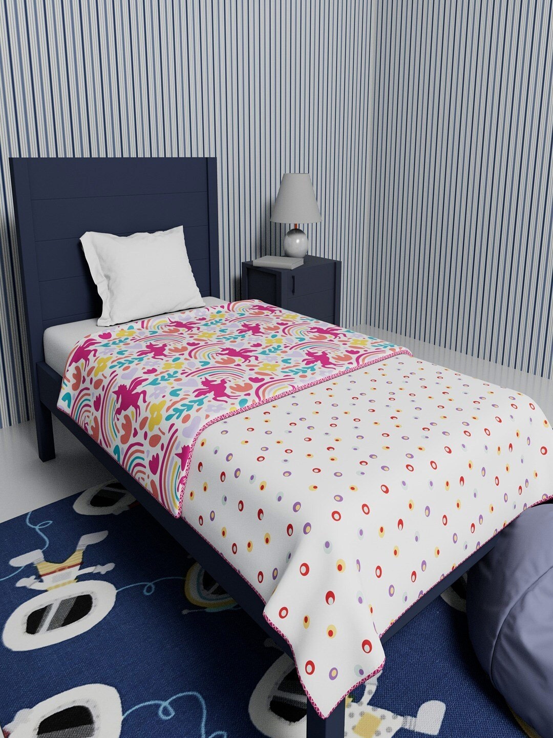 

Himeya White Cotton 150 GSM Single Bed Blanket
