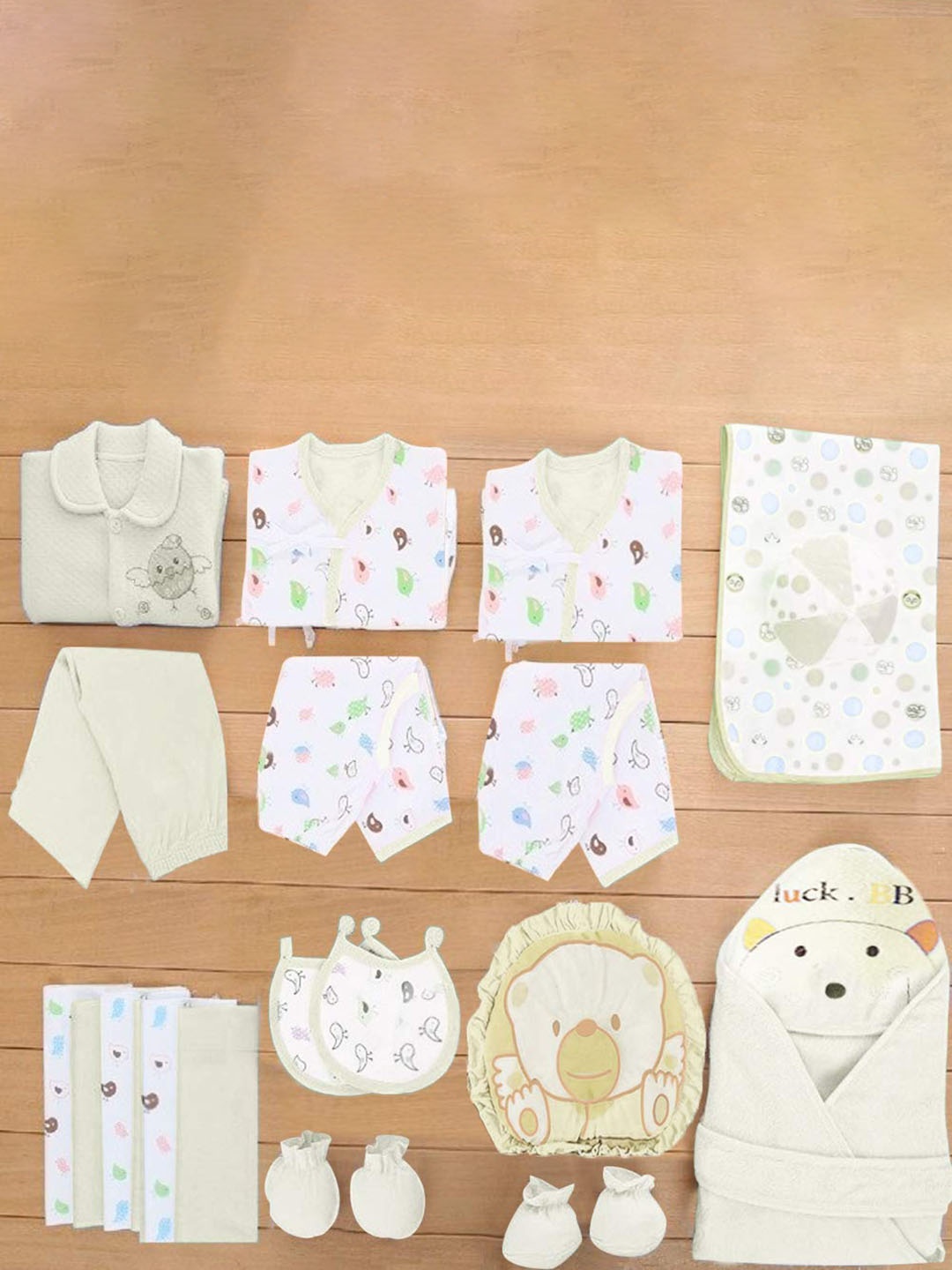 

DOTMOM Infants 23-Pcs Pure Cotton Baby Apparel Gift Set, Yellow
