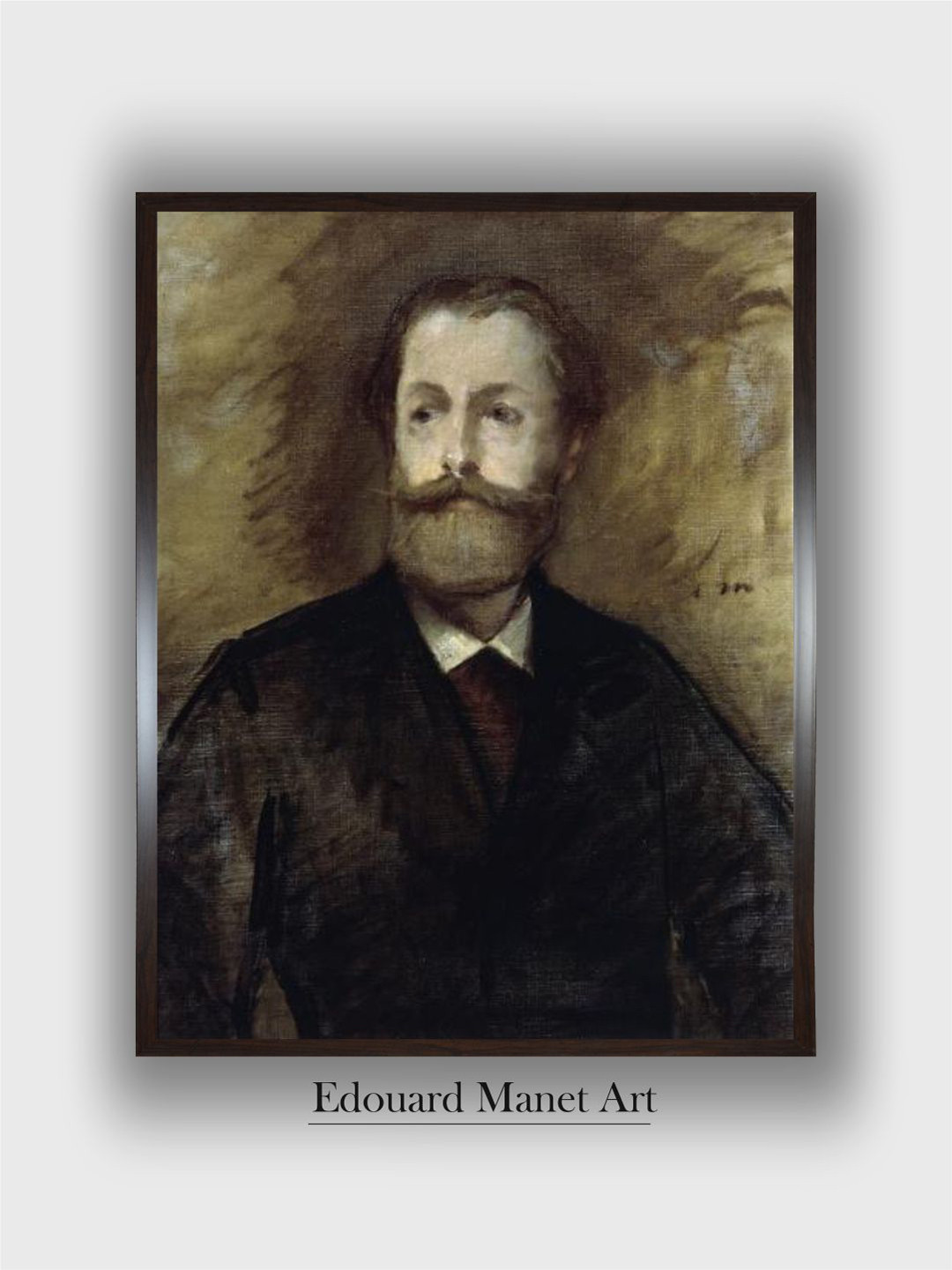 

The Art House Beige Portrait of Antonin Proust Wooden Framed Canvas Painting Wall Art