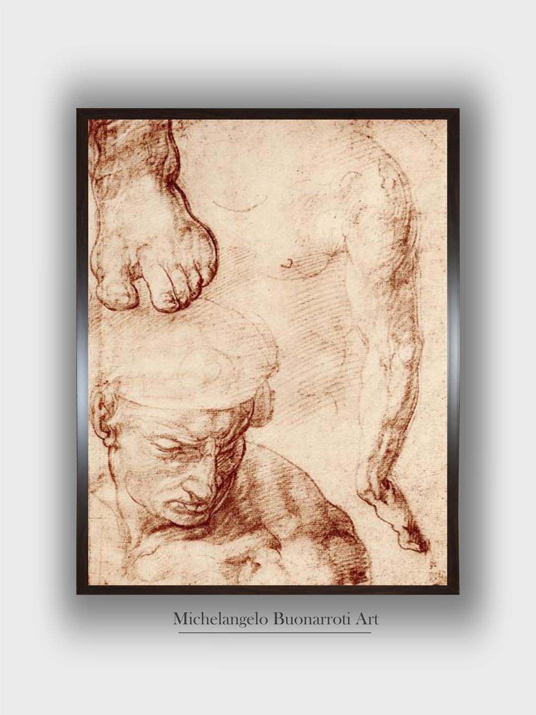 

The Art House Maroon & White Wooden Framed Canvas Painting Wall Art