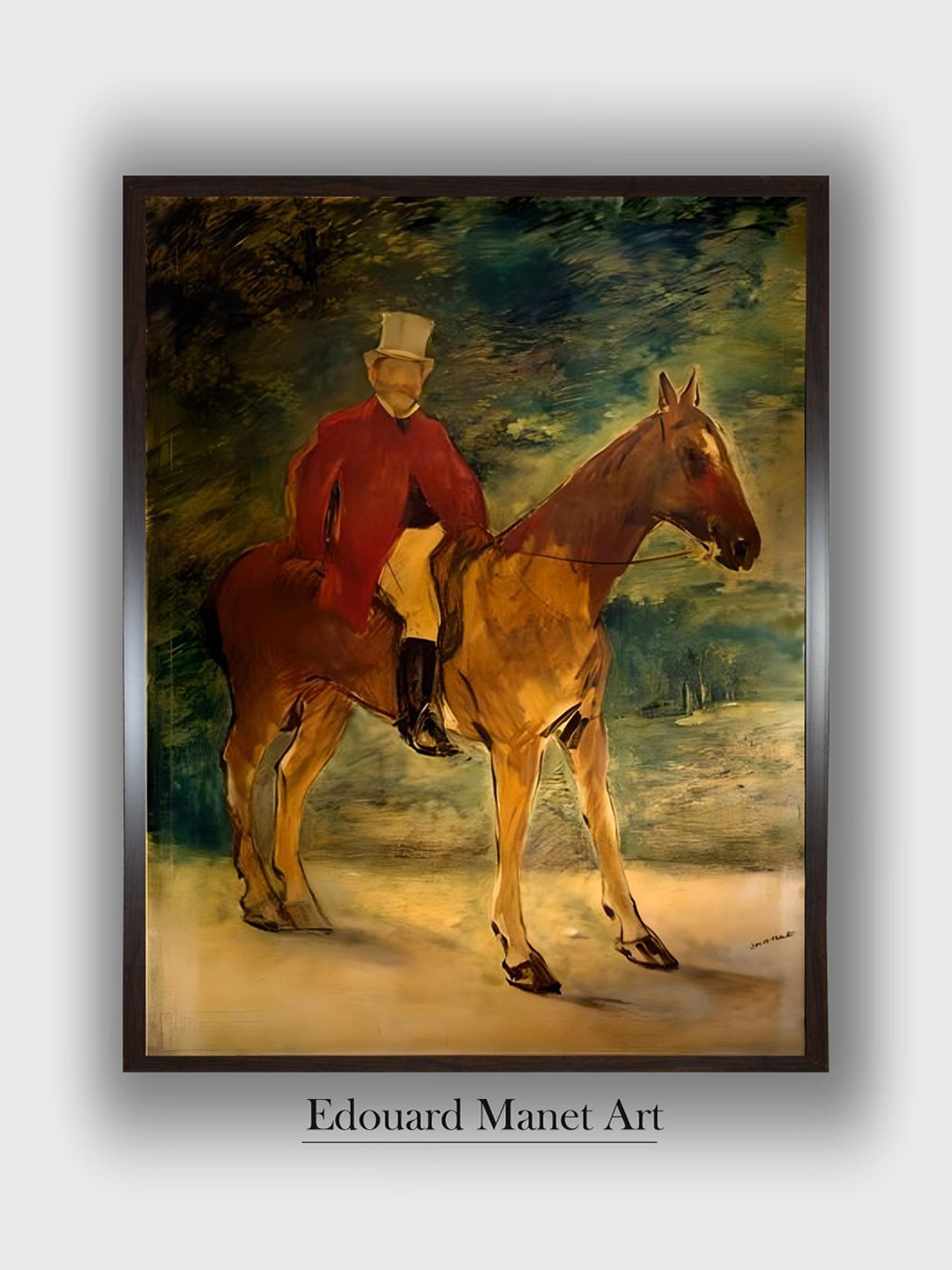 

The Art House Brown & Green Wooden Framed Painting Wall Art