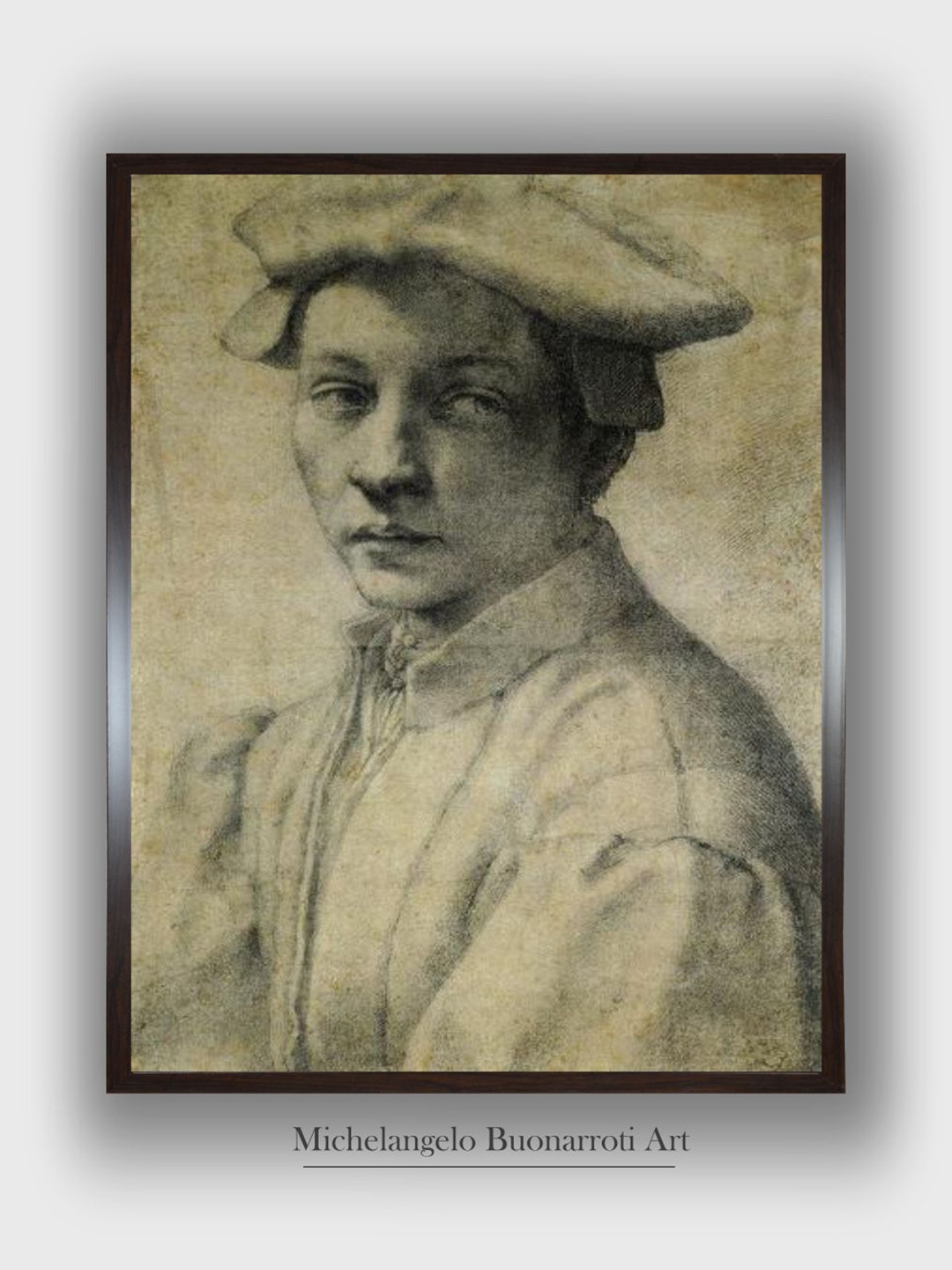 

The Art House Beige Quaratesi Portrait Wooden Framed Canvas Painting Wall Art