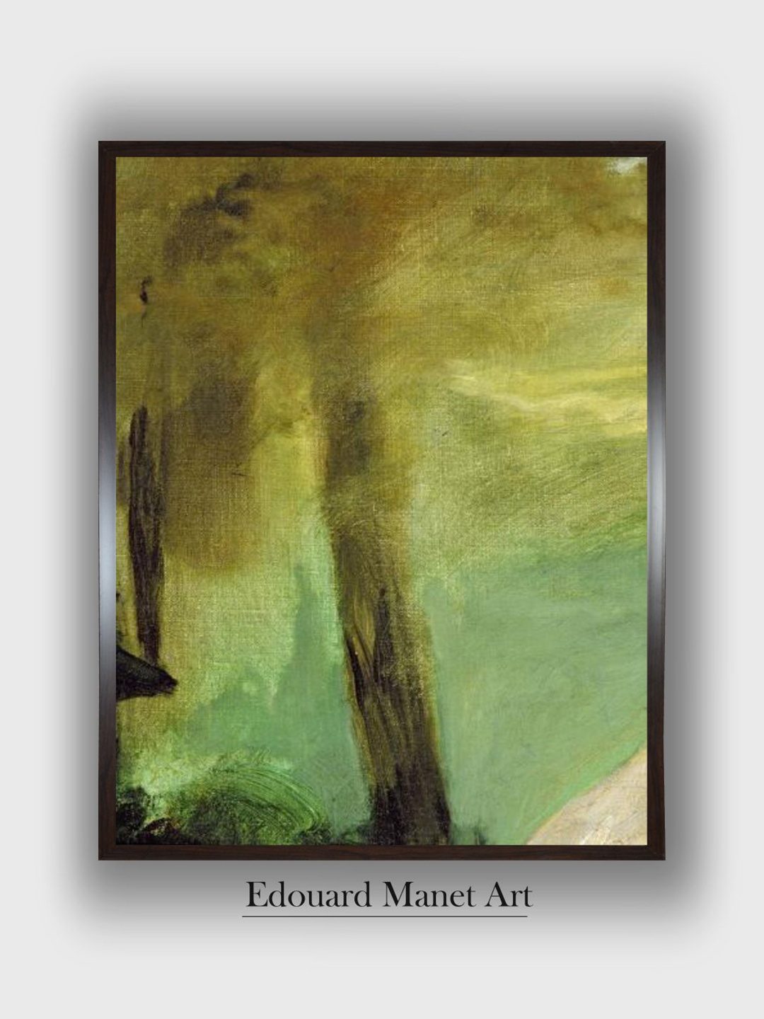 

The Art House Green & Black Dejeuner Sur L'Herbe Wooden Framed Painting Wall Art