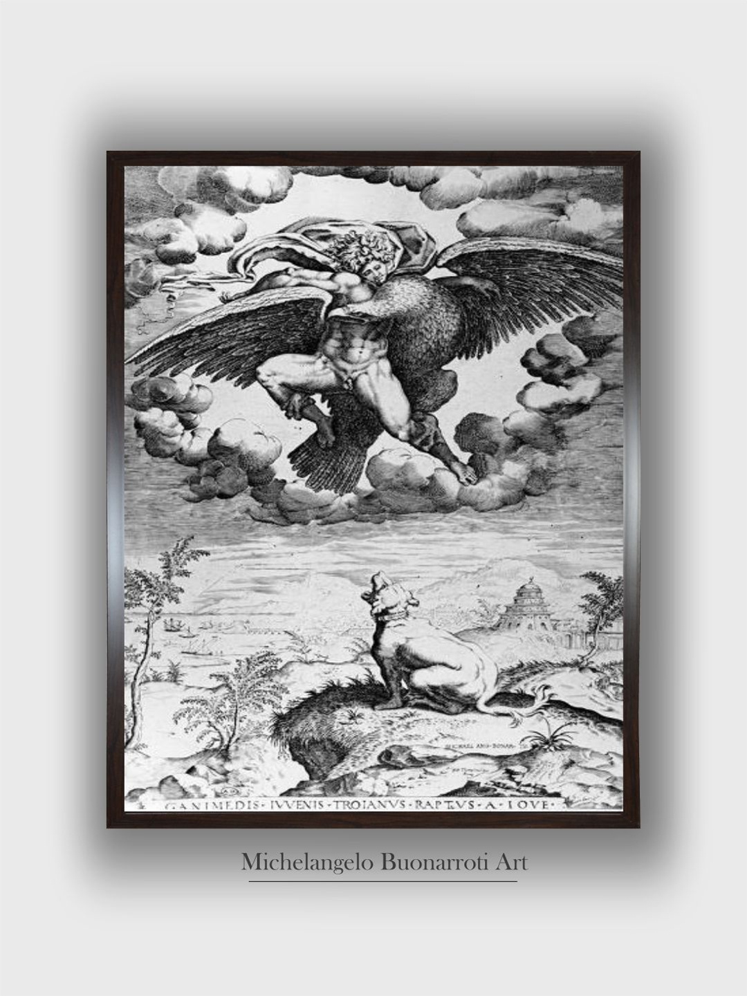 

The Art House Grey The Abduction of Ganymede Wooden Framed Canvas Painting Wall Art